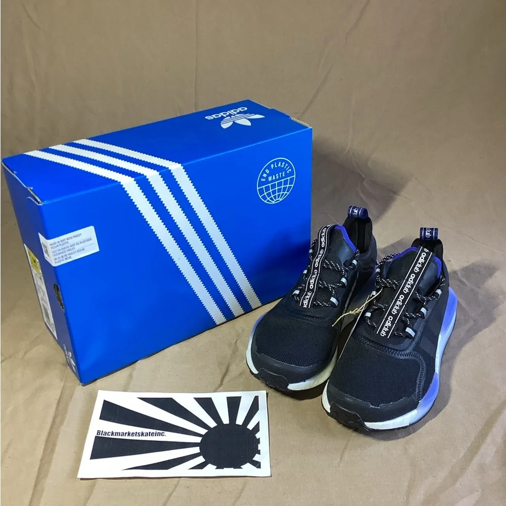 Adidas NMD R1 V3 'adiClub' Black White Royal Blue HQ9838 Men's Size 5.5